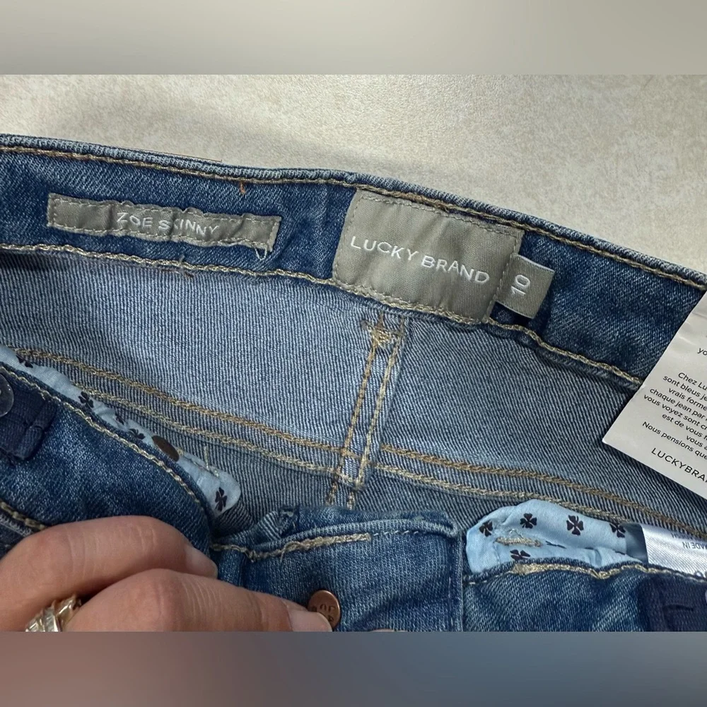 Lucky Brand Zoe Skinny Girls' Ada Wash Jeans Size 10 NWT - Picture 4 of 11